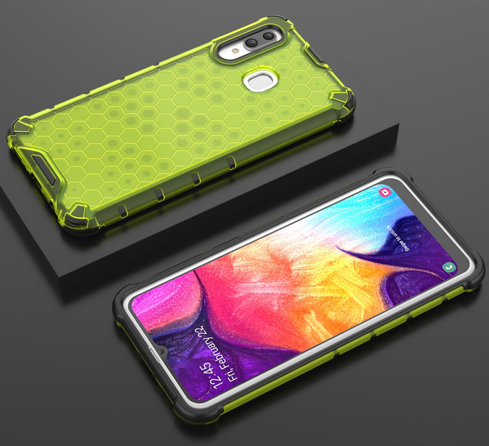 Case Samsung Galaxy A30 / A20 #เคสฝาหลังกันกระแทก Honeycomb Shock Absorber TPU + PC + Silicone Hybrid