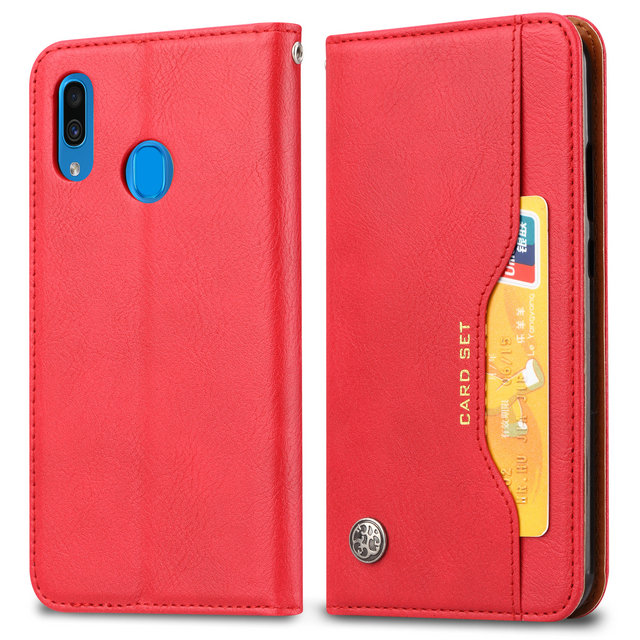 เคส Samsung Galaxy A30/A20 #เคสฝาพับแบบกระเป๋าสตางค์หนัง PU มีช่องเสียบบัตรคุณภาพดีราคาถูก