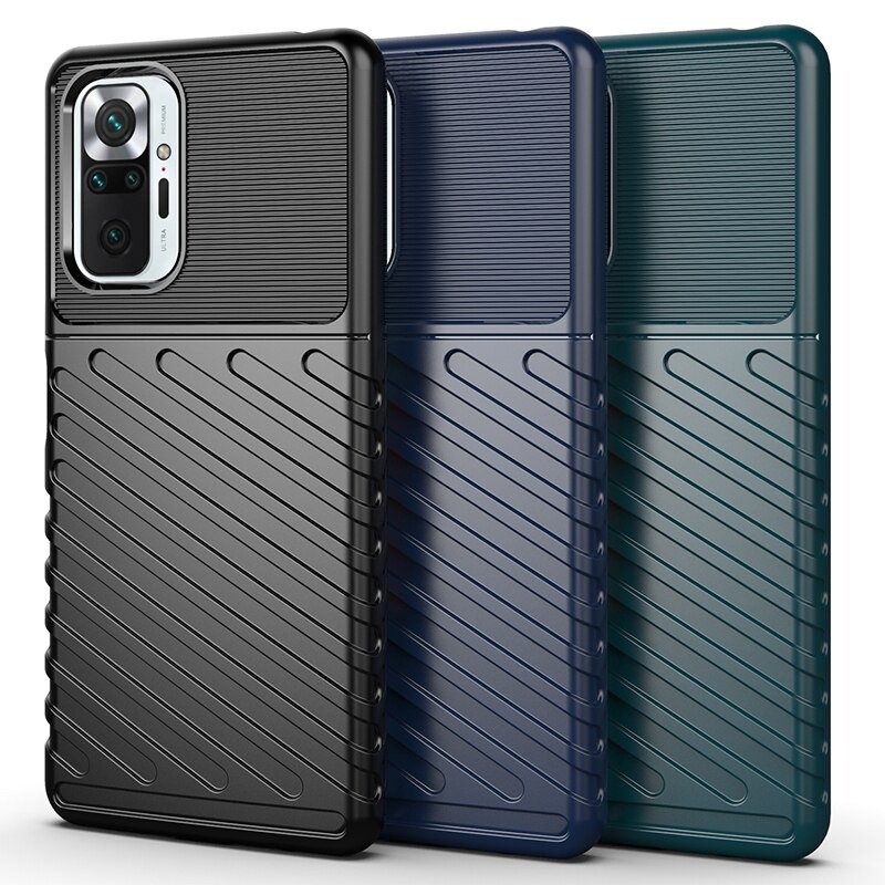 เคส Redmi Note 10 Pro #เคสฝาหลัง TPU อ่อน Thunder Series Twill Texture Soft TPU