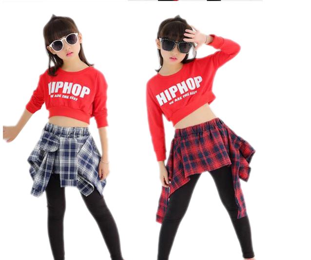 ชุดเต้นเด็กหญิงสุดเท่ห์ สไตล์ HipHop ลายสก๊อต
