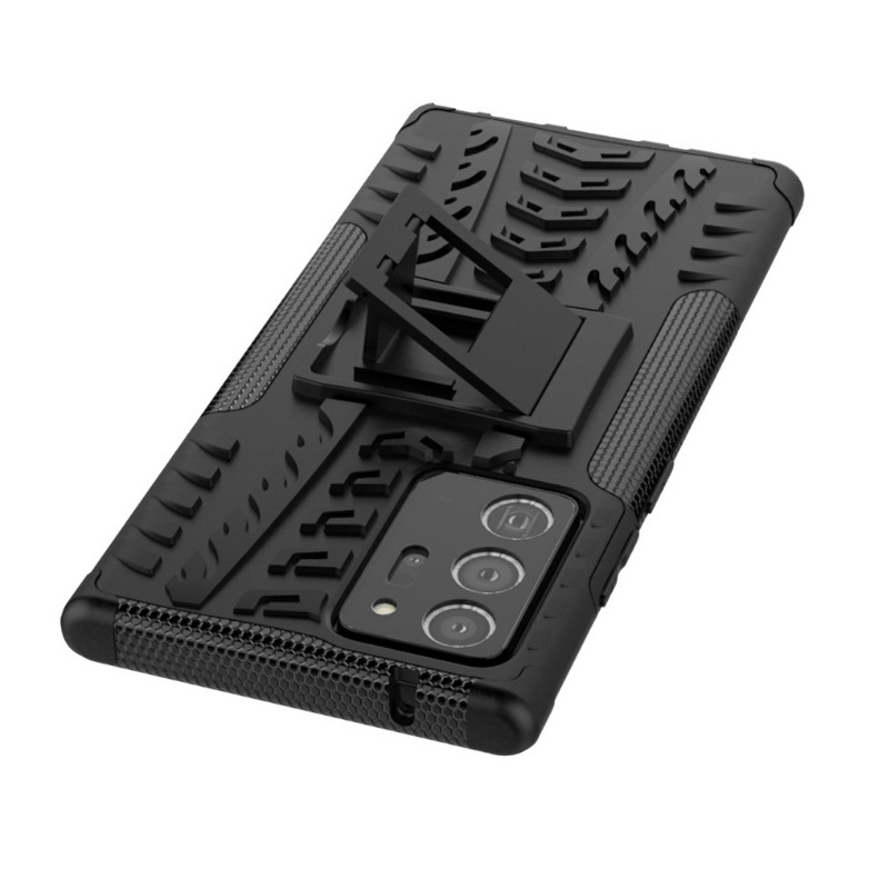 เคส Samsung Galaxy Note 20 Ultra / Note 20 Ultra 5G #เคสฝาหลังกันลื่น Cool Tyre Pattern Kickstand (PC + TPU)