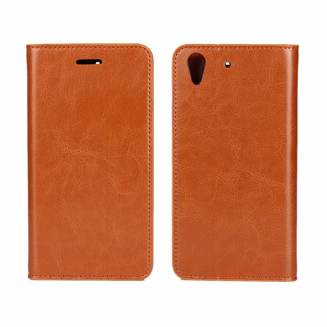 Case Huawei Y6 II Honor 5A เคสฝาพับหนังแท้ Crazy Horse Genuine Leather Wallet Cover
