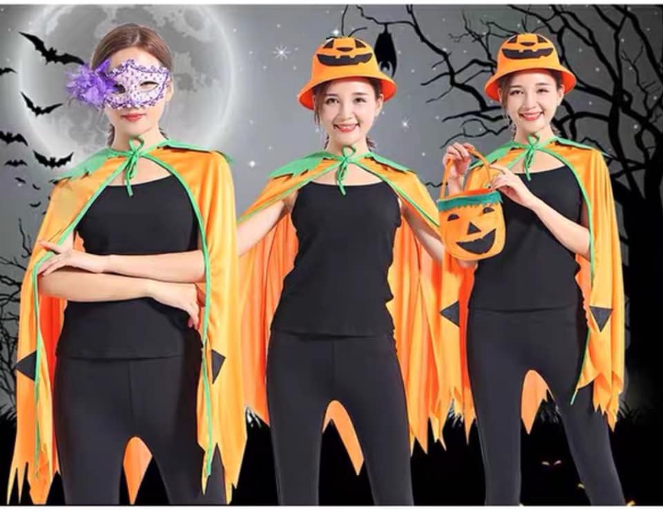 ชุดฮาโลวีนฟักทอง เด็ก ผู้ใหญ่