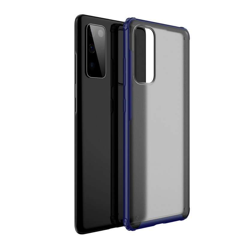 เคส Samsung Galaxy A72 / A72 5G #เคสฝาหลังโปร่งแสงสีขุ่นขอบทึบ +TPU Hybrid Case