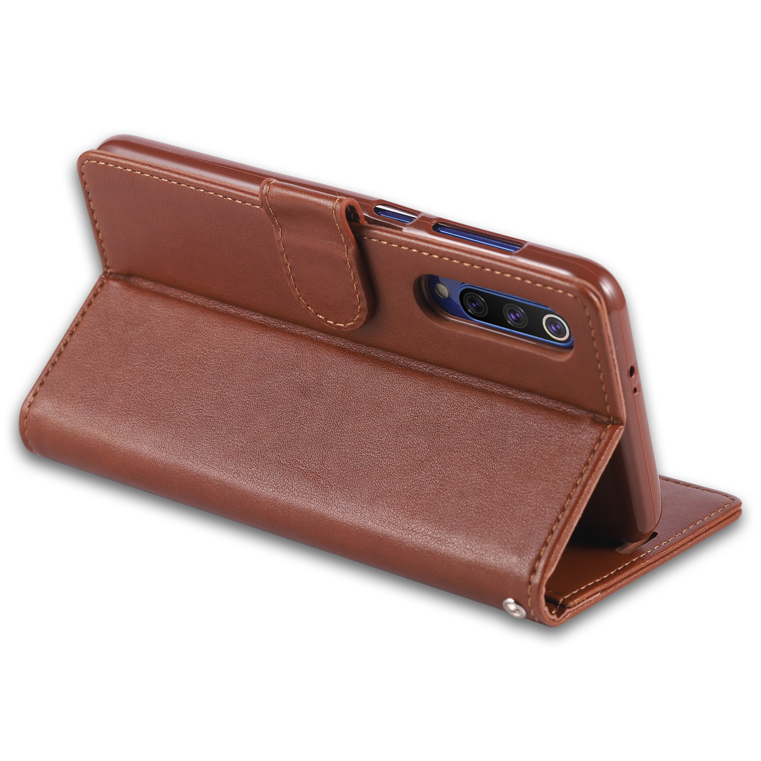 Case Xiaomi Mi 9 SE #เคสฝาพับหนัง PU มีช่องใส่บัตร AZNS Wallet Leather Stand Phone Cover
