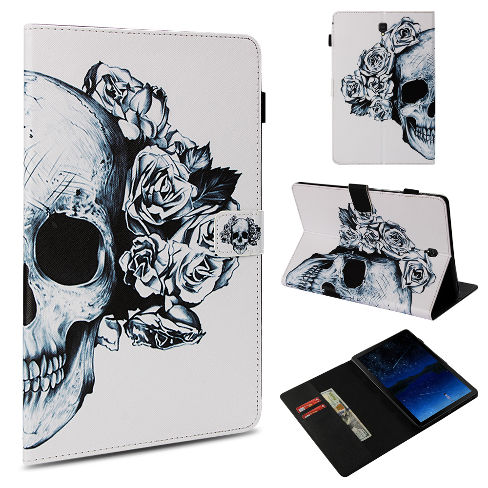 เคส Samsung Galaxy Tab A 10.5 (2018) T590 T595 #เคสฝาพับหนัง PU พิมพ์ลวดลายน่ารักๆ Pattern Printing Stand Leather Smart Cover