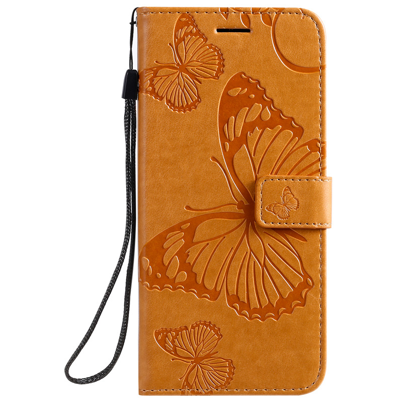 Case Samsung Galaxy A04s #เคสฝาพับหนัง PU Imprint Butterflies Pattern
