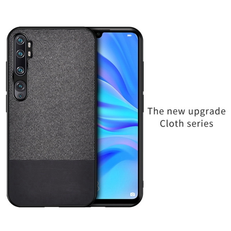 Case Xiaomi Mi Note 10 Pro #เคสฝาหลังรูปแบบ Cloth Texture PU Leather + TPU