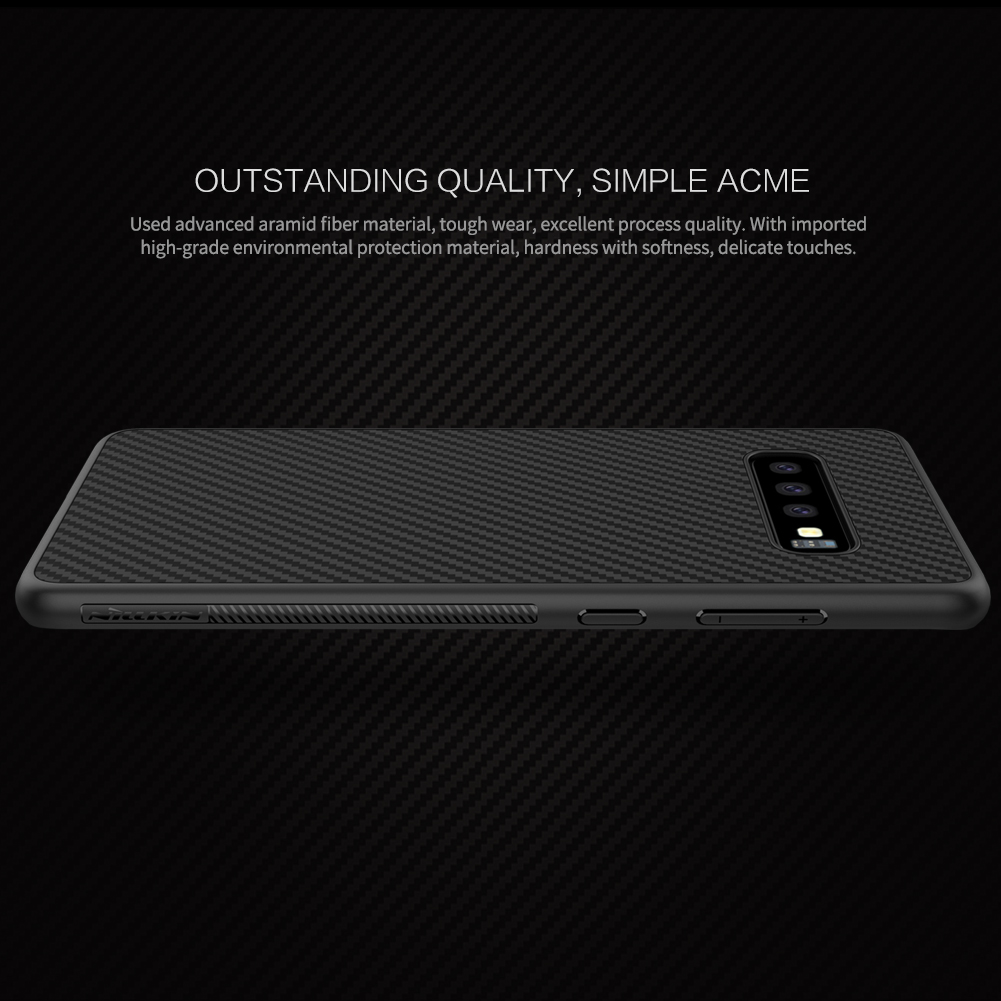 เคส Samsung Galaxy S10 #เคสฝาหลังแข็ง NILLKIN แท้ Synthetic Fiber Hard Plastic Cover