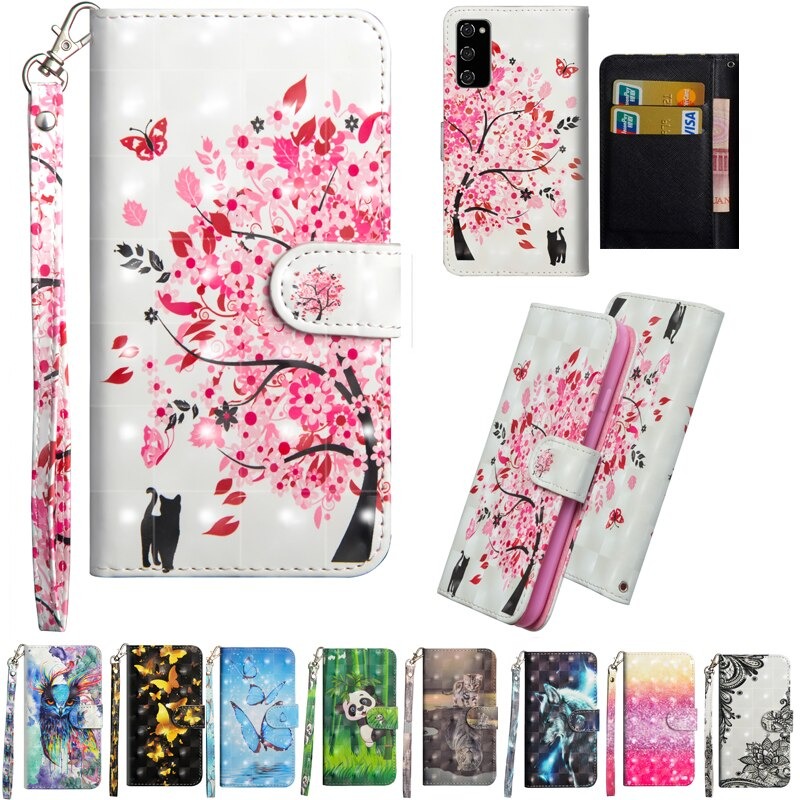 เคส Huawei Y7a#เคสฝาพับแบบกระเป๋าสตางค์ Pattern Printing Wallet Stand
