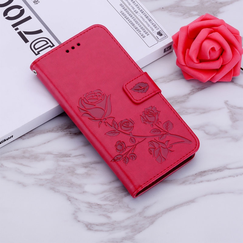 Case Samsung Galaxy A33 5G #เคสฝาพับหนัง PU ลายดอกกุหลาบแบบกระเป๋าสตางค์ Imprinted Rose Leather