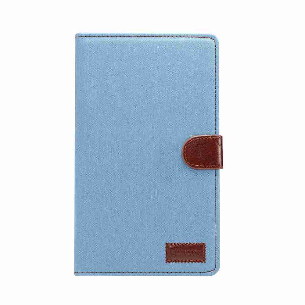 Case Huawei MediaPad M5 (8.4 นิ้ว) #เคสฝาพับหนัง PU ผิวยีนส์พับตั้งได้ Jeans Cloth Leather Wallet