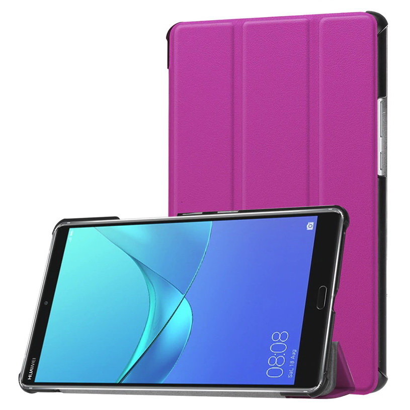 Case Huawei MediaPad M5 8.4 นิ้ว #เคสฝาพับหนัง PU แบบพับ 3 พับ Tri-fold Leather Folio Case
