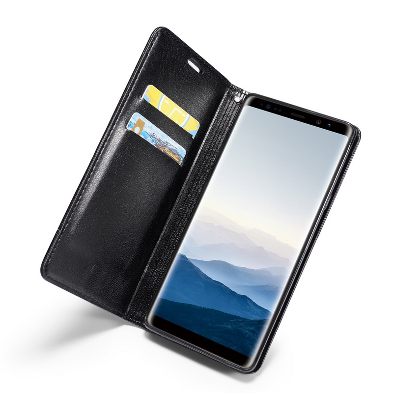 เคส Samsung Galaxy Note 9 SM-N960 #เคสฝาพับหนัง PU มีช่องเสียบบัตร Leather Card Holder