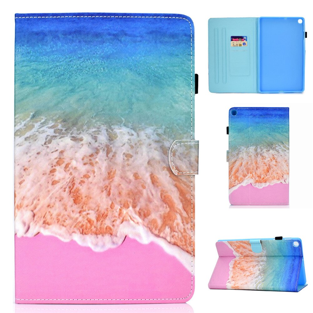 Case Samsung Galaxy Tab S6 Lite 10.4 SM-P610 P615 P617 #เคสฝาพับหนัง PU พิมพ์ลาย Pattern Printing PU Leather Flip