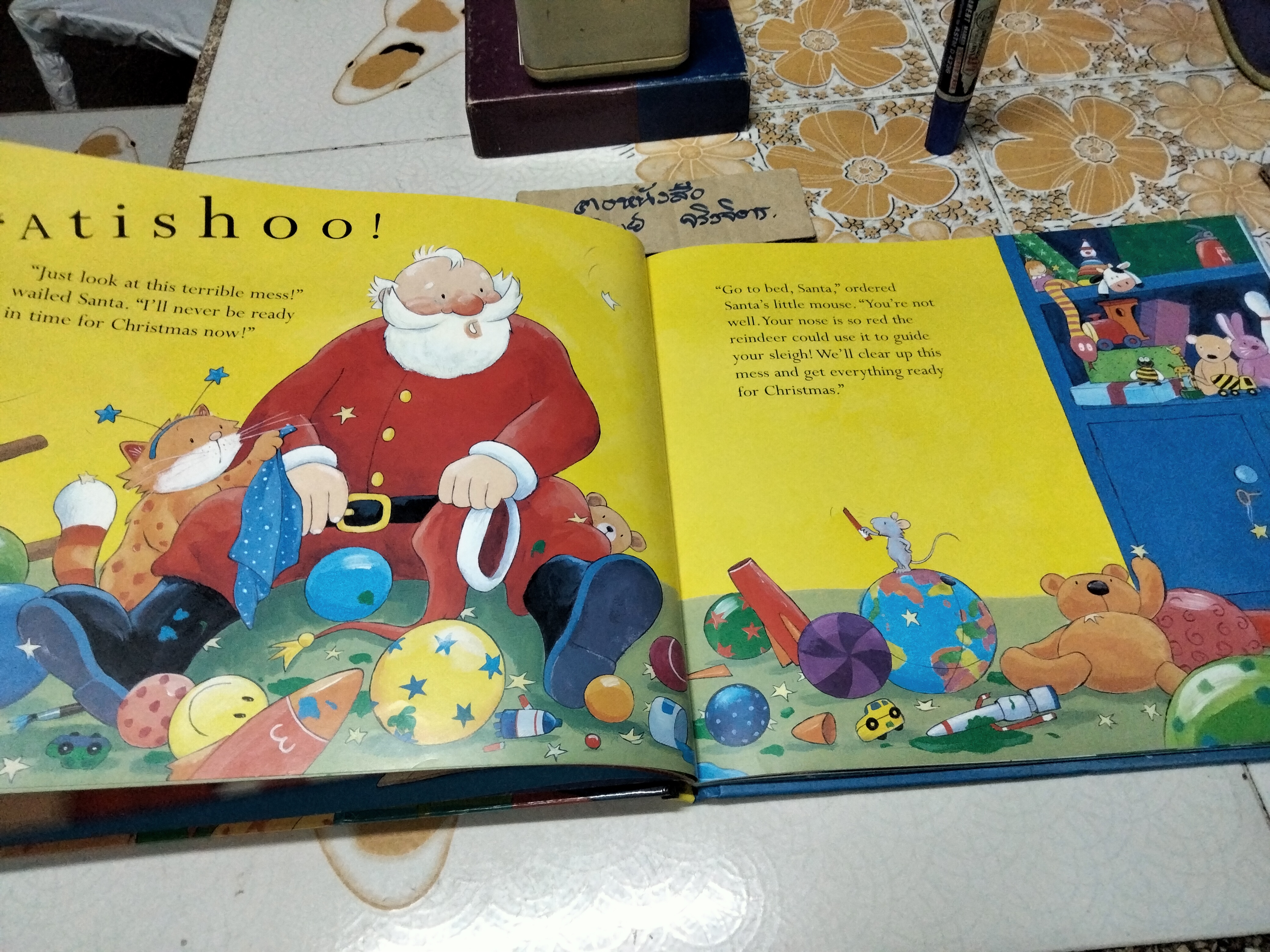 Bless You, Santa! - Careful Santa, by Julie Sykes และ Tim Warnes สองเรื่องสองปกในเล่มเดียวกัน แบบ Flip Over