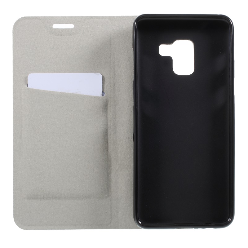 Case Samsung Galaxy A8+ 2018 6นิ้ว #เคสฝาพับหนัง PU Contrast Color ปกเสริมด้วยแผ่นเหล็กคุณภาพดีราคาถูก