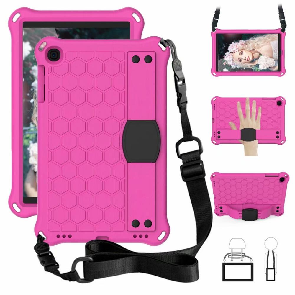 เคส Samsung Galaxy Tab A 10.1 (2019) SM-T510 SM-T515 #เคสฝาหลังกันกระแทกลายรังผึ้งพร้อมสายคล้องไหล่ EVA Tablet Hybrid Shell with Shoulder Strap
