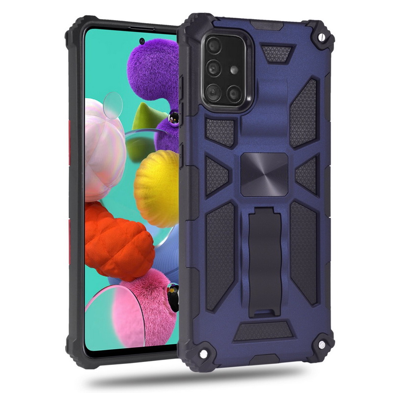 เคส Samsung Galaxy A51 #เคสฝาหลังพลาสติก ไฮบริด TPU + Kickstand