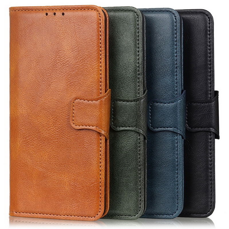 Case OPPO Reno 4 4G #เคสฝาพับหนัง PU มีช่องใส่บัตรแถบปิดแม่เหล็กพับตั้งได้ Magnetic Closure Wallet Lanyard Leather