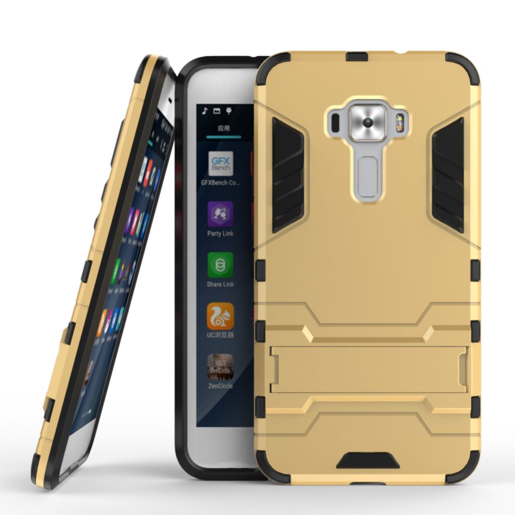 Case Asus Zenfone 3 ZE552KL #เคสฝาหลังพลาสติก ไฮบริด TPU + Kickstand