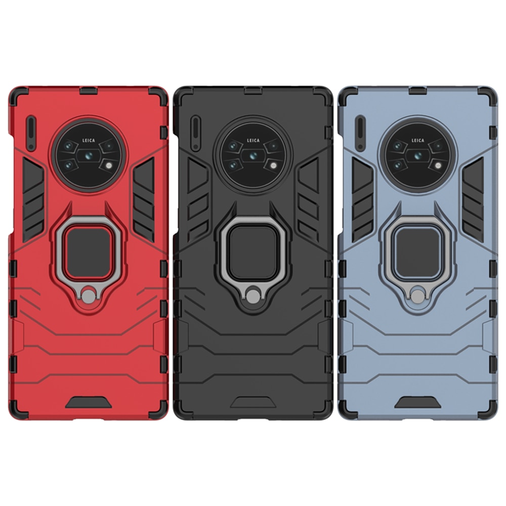 Case Huawei Mate 30 Pro #เคสฝาหลังพลาสติกแข็ง +TPU Hybrid Case มีแหวนสวมนิ้วโลหะ