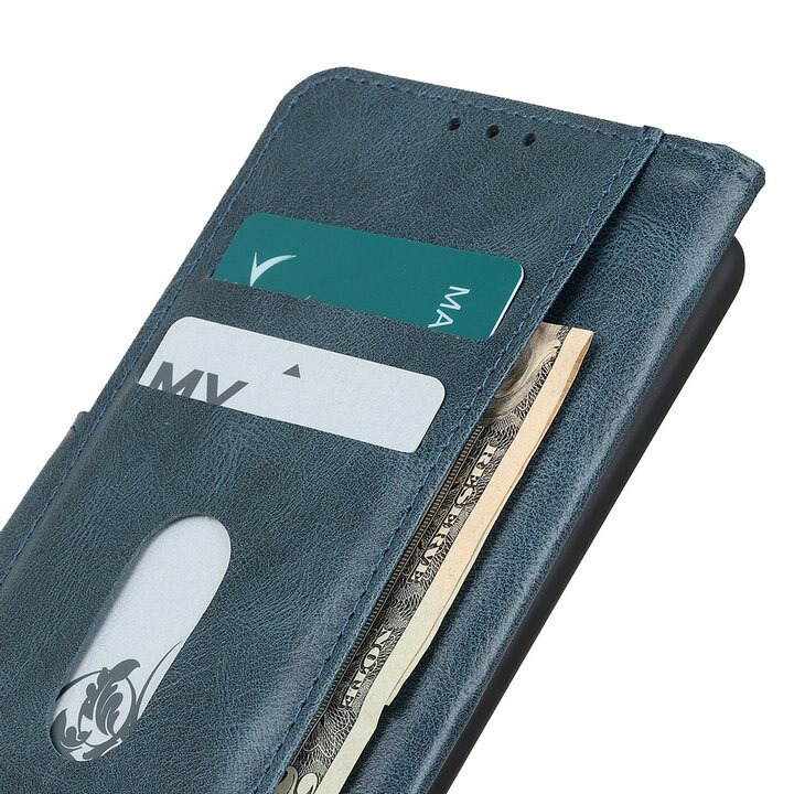 Case Samsung Galaxy A52/A52 5G/A52s 5G#เคสฝาพับหนัง PU มีช่องใส่บัตรแถบปิดแม่เหล็กพับตั้งได้ Magnetic Closure Wallet Lanyard Leather