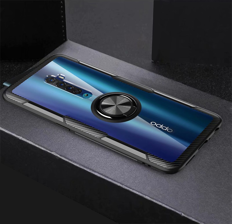 เคส Oppo Reno 2F #เคสฝาหลังใสมีแหวนสวมนิ้ว Finger Ring Kickstand Acrylic + TPU