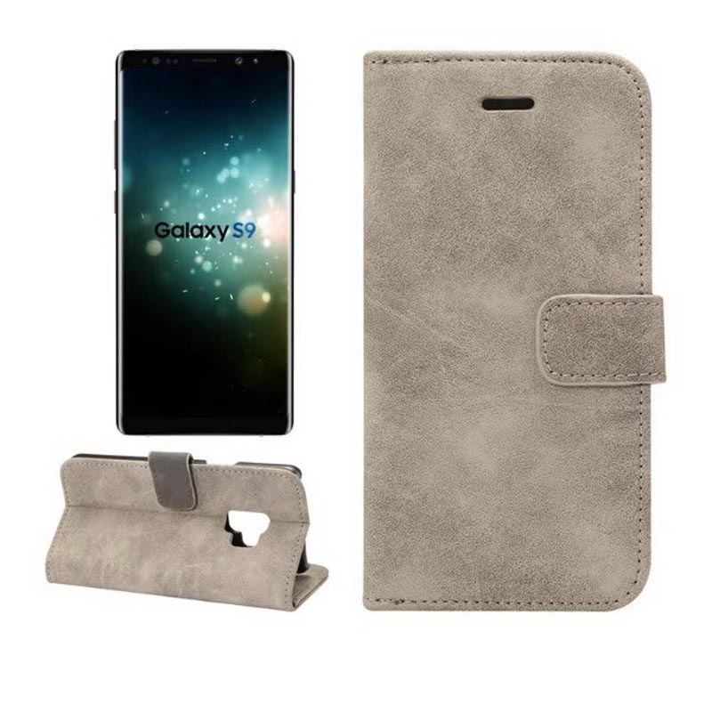 Case Samsung Galaxy S9 G960 #เคสฝาพับแบบกระเป๋าสตางค์หนังสไตล์ย้อนยุค Retro Style PU