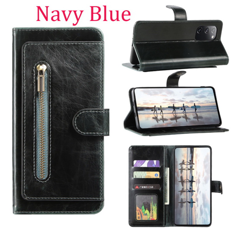 เคส Samsung Galaxy S22 5G #เคสฝาพับแบบกระเป๋าสตางค์ Magnetic Flip Wallet Bracket Leather Lattice TPU Phone Case
