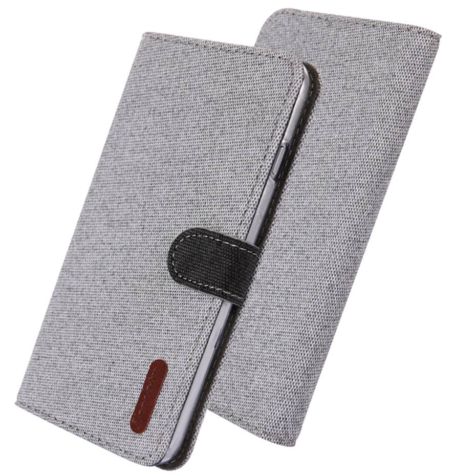 Case Samsung Galaxy A10 #เคสฝาพับหนัง PU เคลือบผิวผ้า Linen Fabric PU Leather Card Storage Phone Case