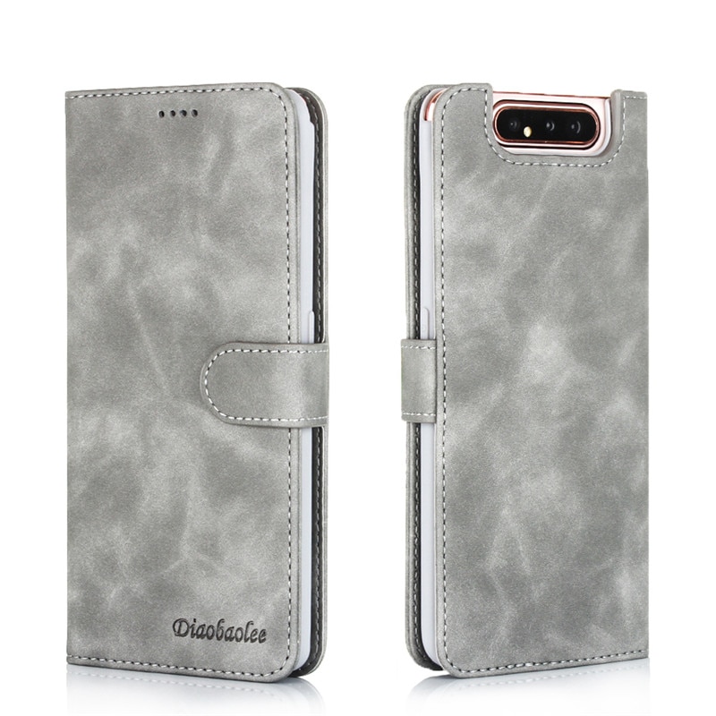 Case Samsung Galaxy A80 #เคสฝาพับหนัง PU DIAOBAOLEE Leather Stand Stand