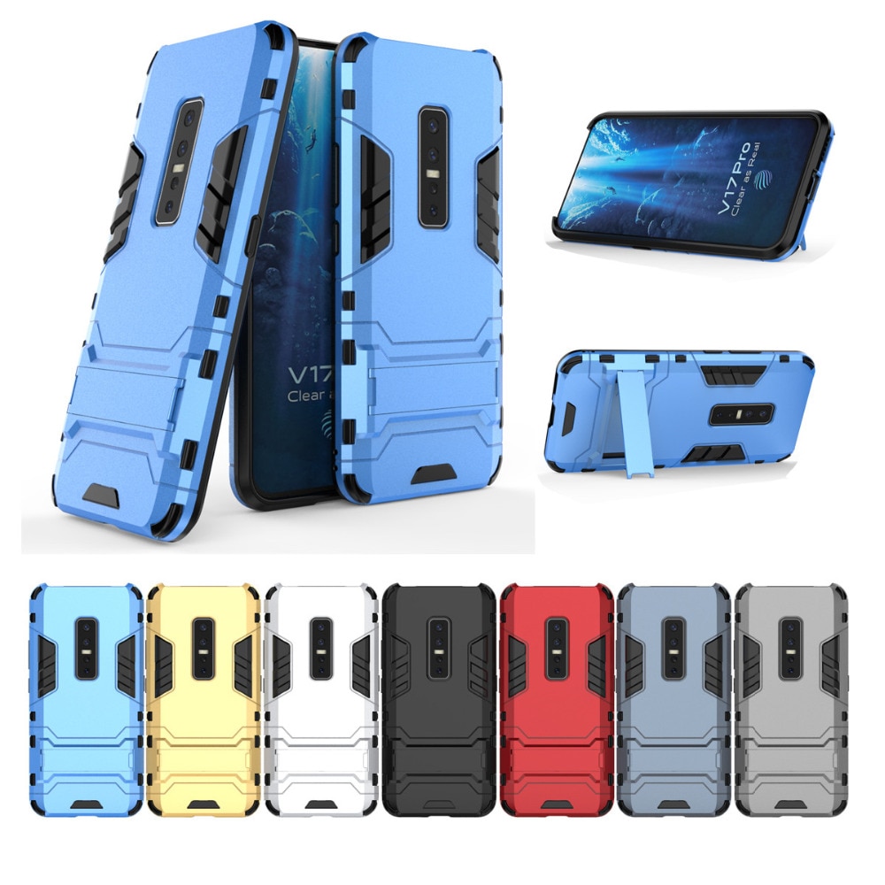 Case Vivo V17 Pro #เคสฝาหลังพลาสติก ไฮบริด TPU + Kickstand