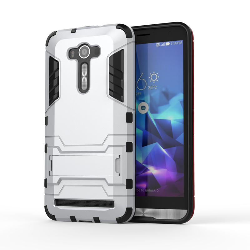 Case Asus Zenfone 2 Laser ZE550KL #เคสฝาหลัง Cool Guard ไฮบริด พลาสติก+TPU มีขาตั้งในตัว รูปแบบสวยงามทันสมัย