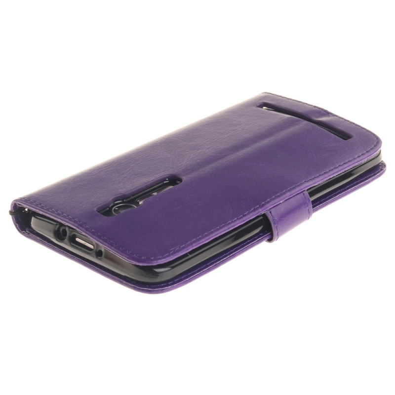 เคส Asus Zenfone 2 ZE550ML ZE551ML เคสหนังฝาพับปั้มลายลงบนปก มีสายคล้องข้อมือ สไตล์กระเป๋าสตางค์