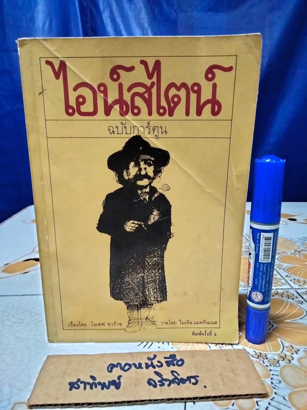 ไอน์สไตน์ฉบับการ์ตูน (Einstein For Beginners) ผลงานของ โจเซฟ ชวร์าซ วาดภาพโดย ไมเคิล แมคกินเนส