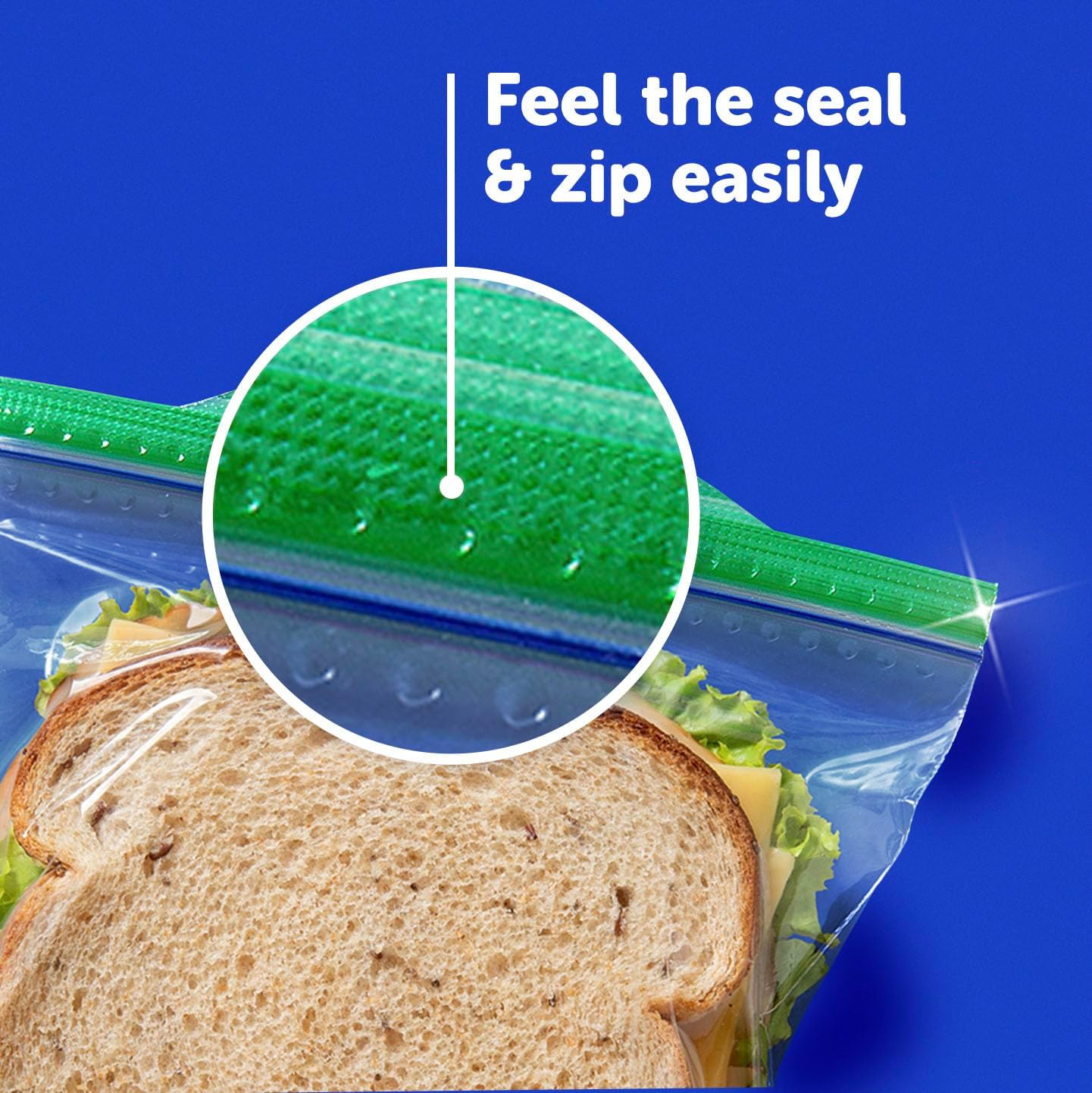 Ziploc® XL Sandwich 30, 200 Bags ถุงเก็บอาหาร อเนกประสงค์ Grip'n Seal Technology ซีลระบบสามชั้น