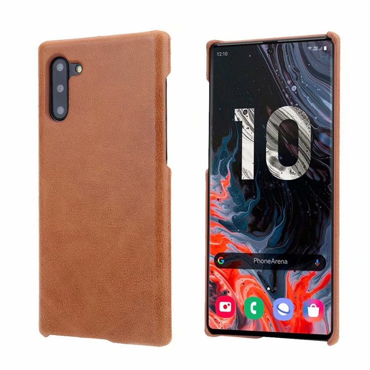 Case Samsung Galaxy Note 10 #เคสฝาหลังหนังแท้ Retro Matte Genuine Leather Phone Case