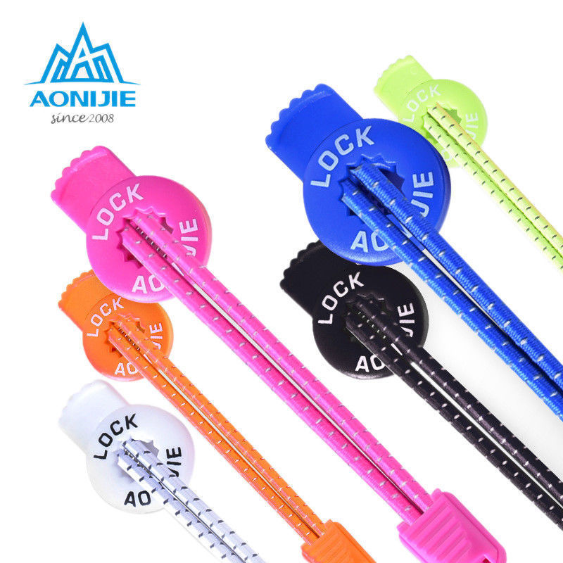 เชือกรองเท้าวิ่ง AONIJIE แบบไม่ต้องผูก สายมีแถบสะท้อนแสงมี 6 สีให้เลือก (O1)