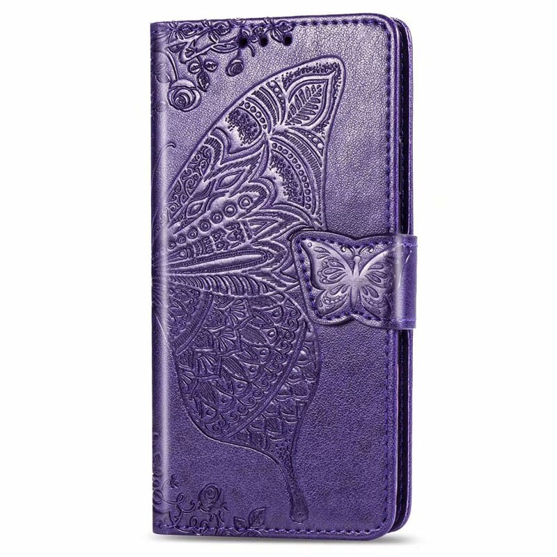 Case Vivo Y19 #เคสฝาพับ Imprint ลายผีเสื้อดอกไม้