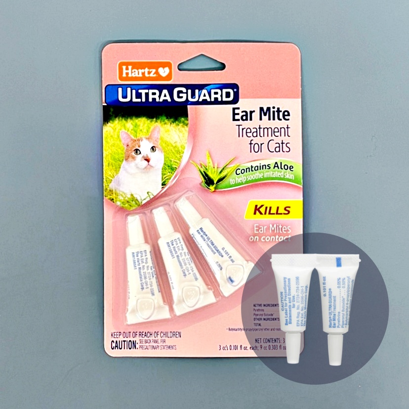 Hartz® UltraGuard Ear Mite Treatment for Cats น้ำยารักษาไรหูสำหรับแมว มีส่วนผสมของว่านหางจระเข้