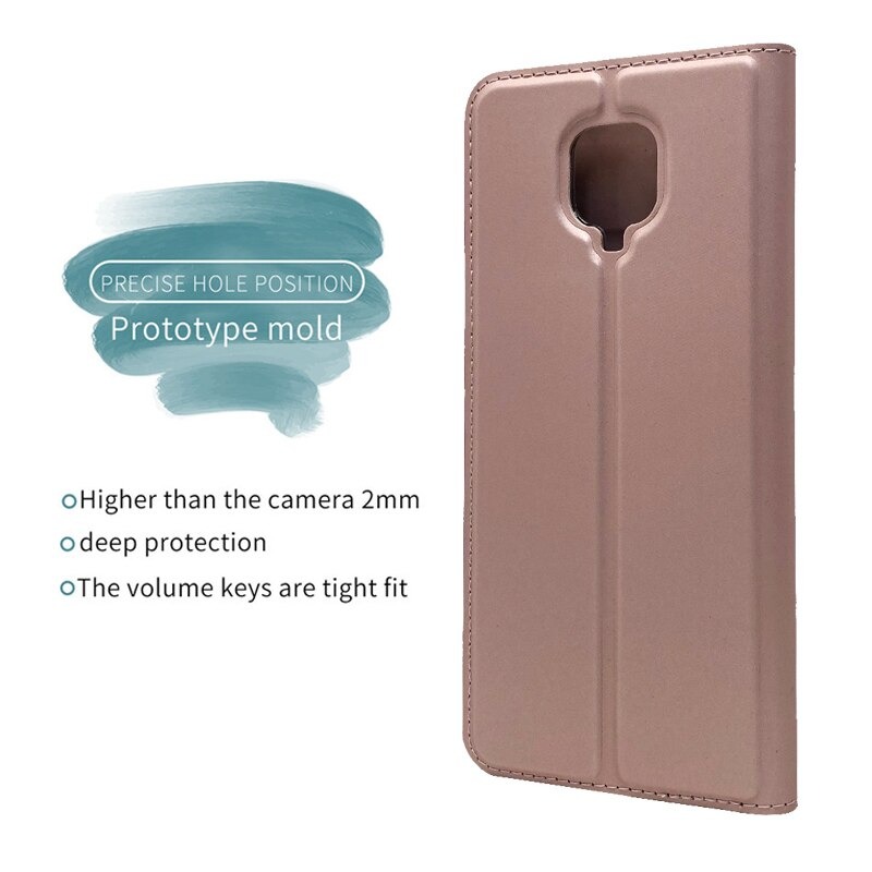 Case Redmi Note 9 Pro/Redmi Note 9S #เคสแบบฝาพับหนัง PU Magnetic Adsorption Stand Leather Card Holder
