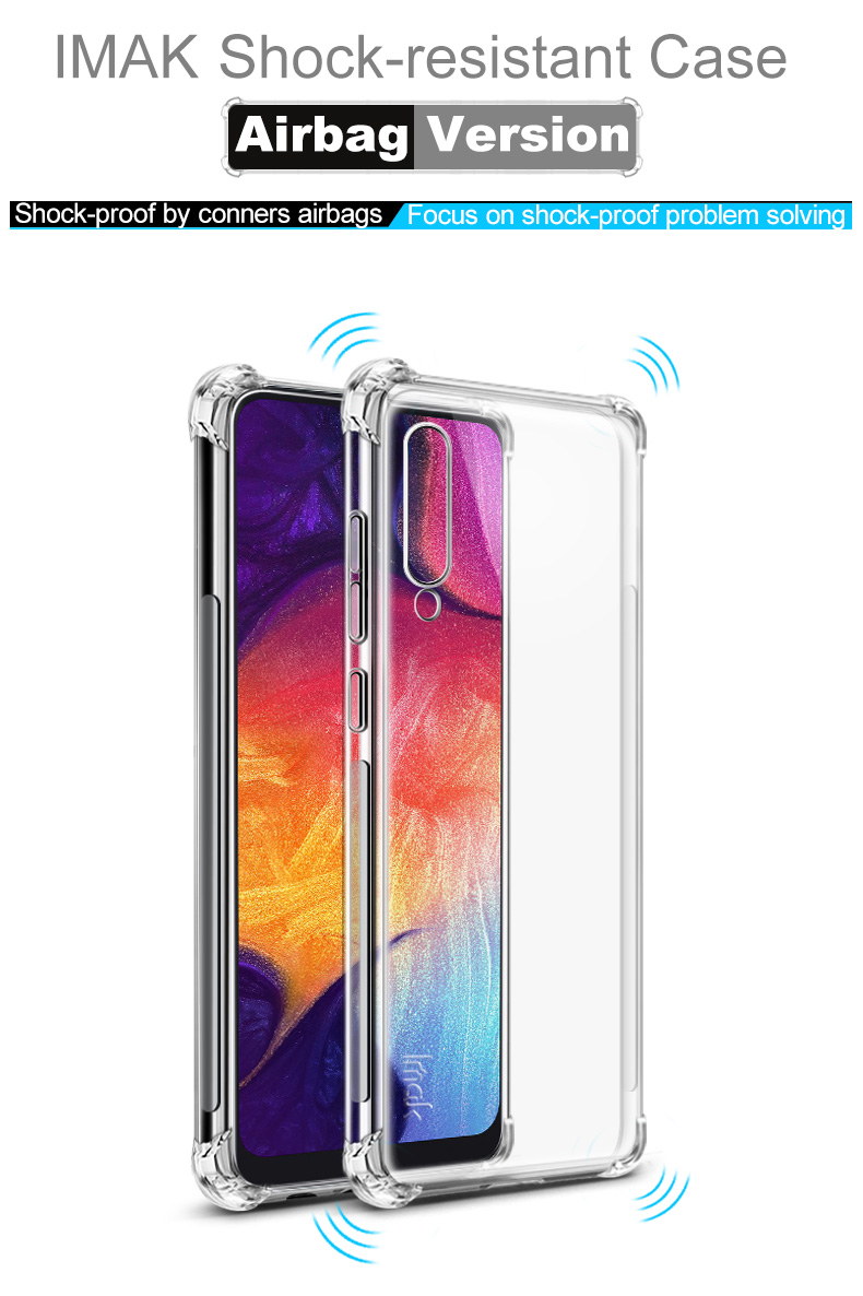 Case Samsung Galaxy A50 / A50s / A30s #เคสฝาหลัง IMAK มุมกันกระแทก Soft TPU Case + ฟิล์มกันรอย