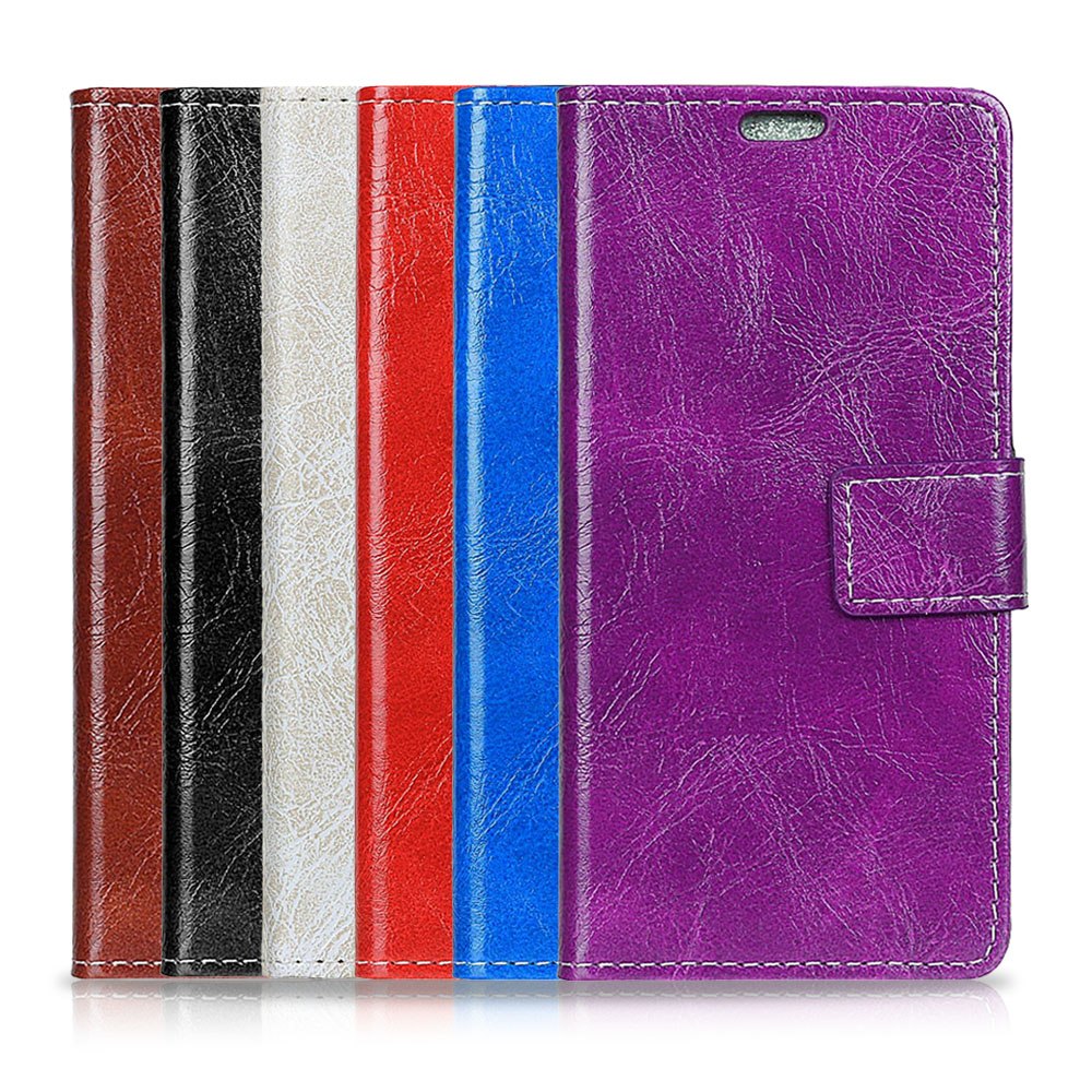 เคส OPPO Reno 2 #เคสฝาพับหนัง PU ผิวหนังม้า Retro Crazy Horse PU Leather