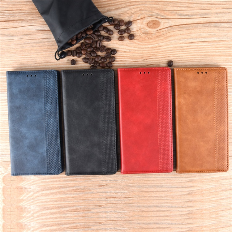เคส Realme 5i #เคสฝาพับปกหนังสไตล์วินเทจดูดซับอัตโนมัติแบบกระเป๋าสตางค์