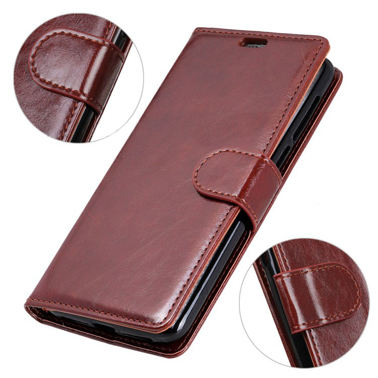 Case Xiaomi Mi 8 Lite #เคสฝาพับหนัง PU ผิวหนังม้าแบบกระเป๋าสตางค์ Crazy Horse Wallet Leather