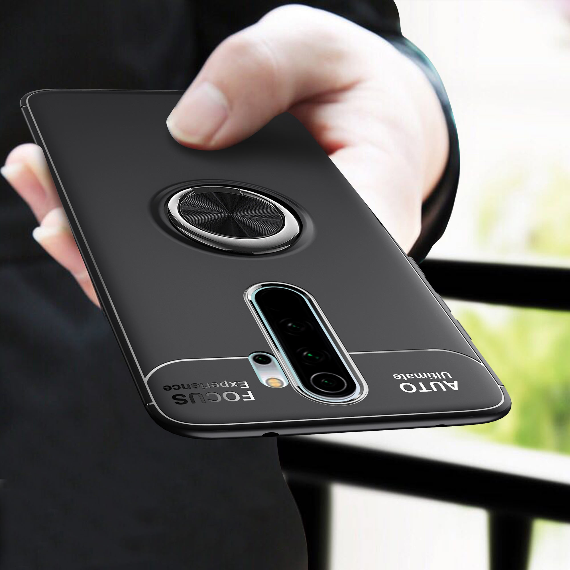 Case Xiaomi Redmi Note 8 Pro #เคสฝาหลัง TPU Finger Ring Kickstand (แผ่นโลหะแบบ Built-in)