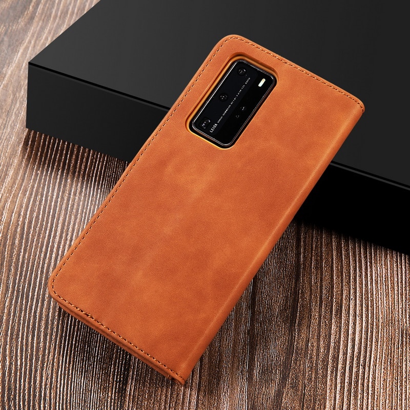 Case Huawei P40 #เคสฝาพับหนัง PU DIAOBAOLEE Leather Stand Stand