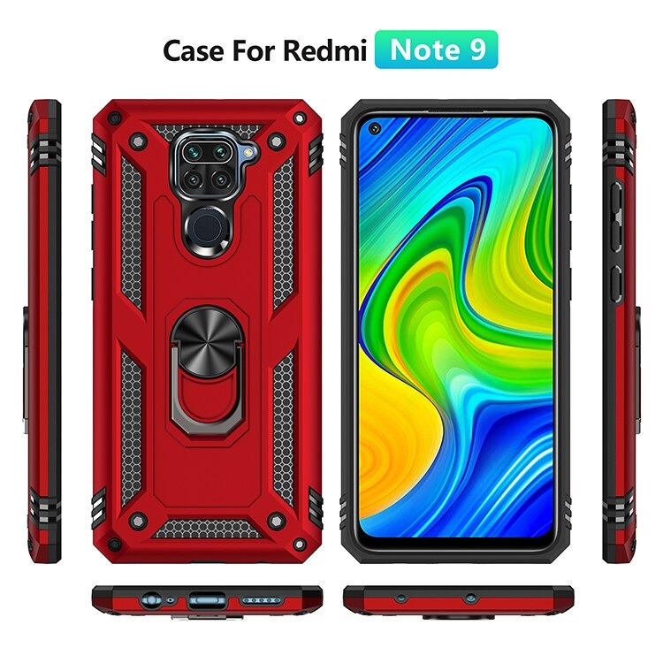เคส Redmi Note 9 #เคสฝาหลัง Hybrid TPU+PC มีแหวนสวมนิ้ว