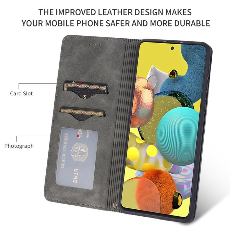 เคส Redmi Note 9T 5G #เคสฝาพับแบบกระเป๋าสตางค์ Luxury Business PU Leather Casing Magnetic Flip Cover Card Holder Wallet Case